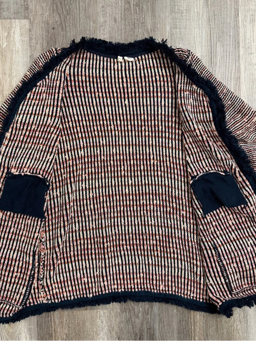 Anthropologie Moth Grafton Marled Fringe Sweater Cardigan Jacket Medium